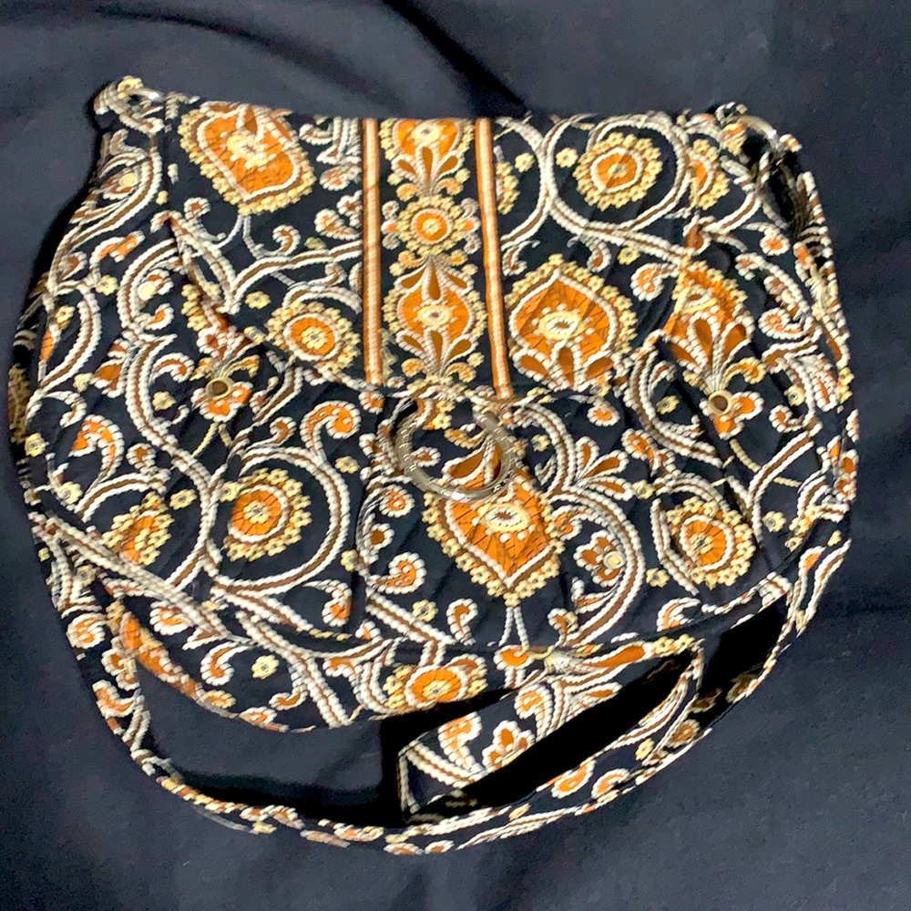 Vera Bradley Retired Black Brown Paisley Bag (NEW)